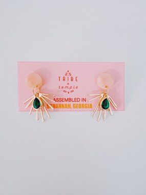 Tribe + Temple Art Deco Sunburst Earrings